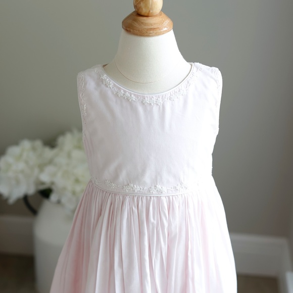 Strasburg Dress Pink with Satin Sash and Embroidery Size 3 Special Occasion - Picture 3 of 7